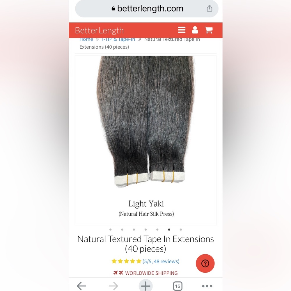 Better Length Tape-Ins  (3 Packs 40 Each = 120 total) Used Less Than A Month